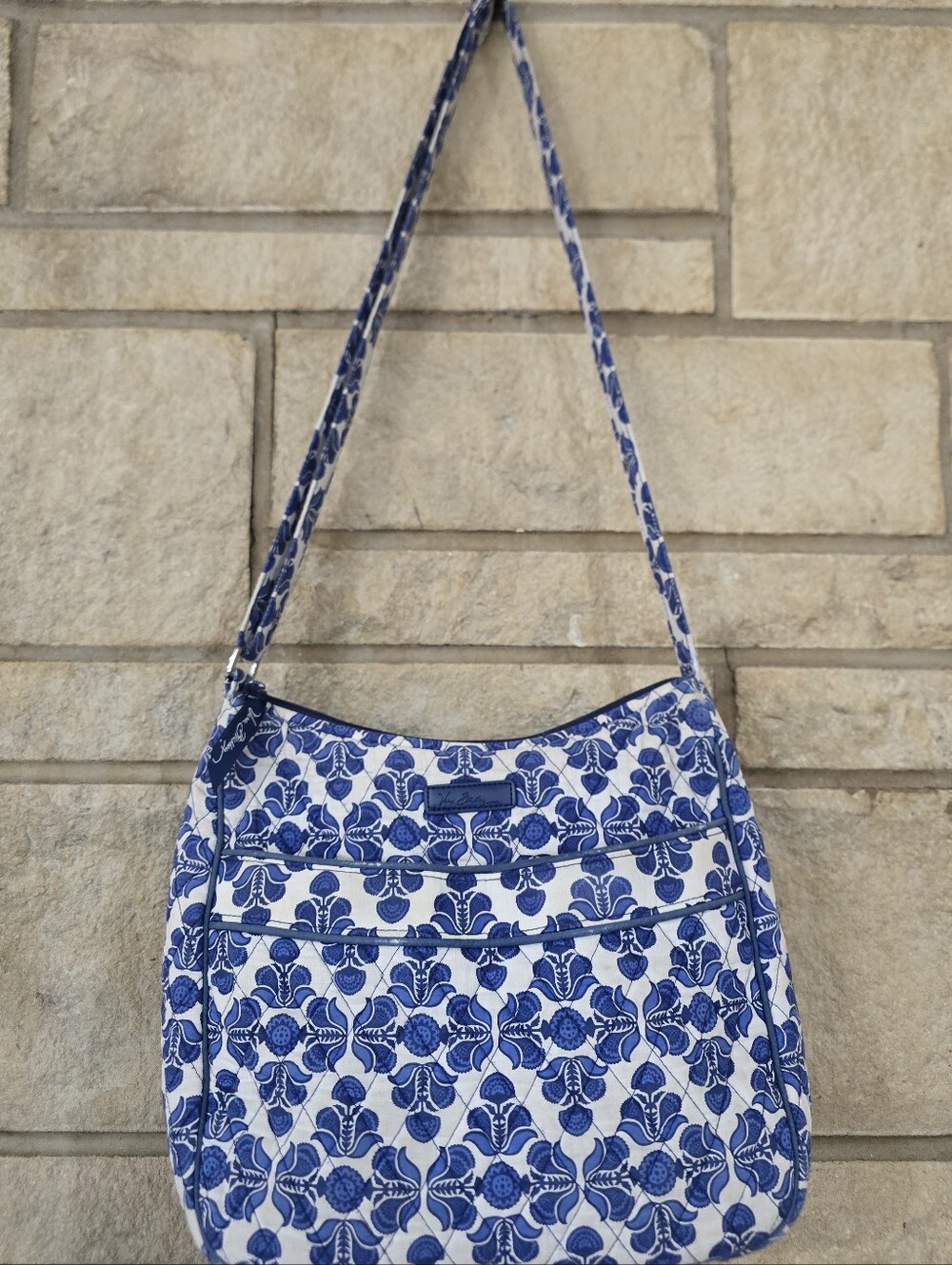 Vera Bradley Cobalt Tile Hipster Crossbody Bag - Retired Print
